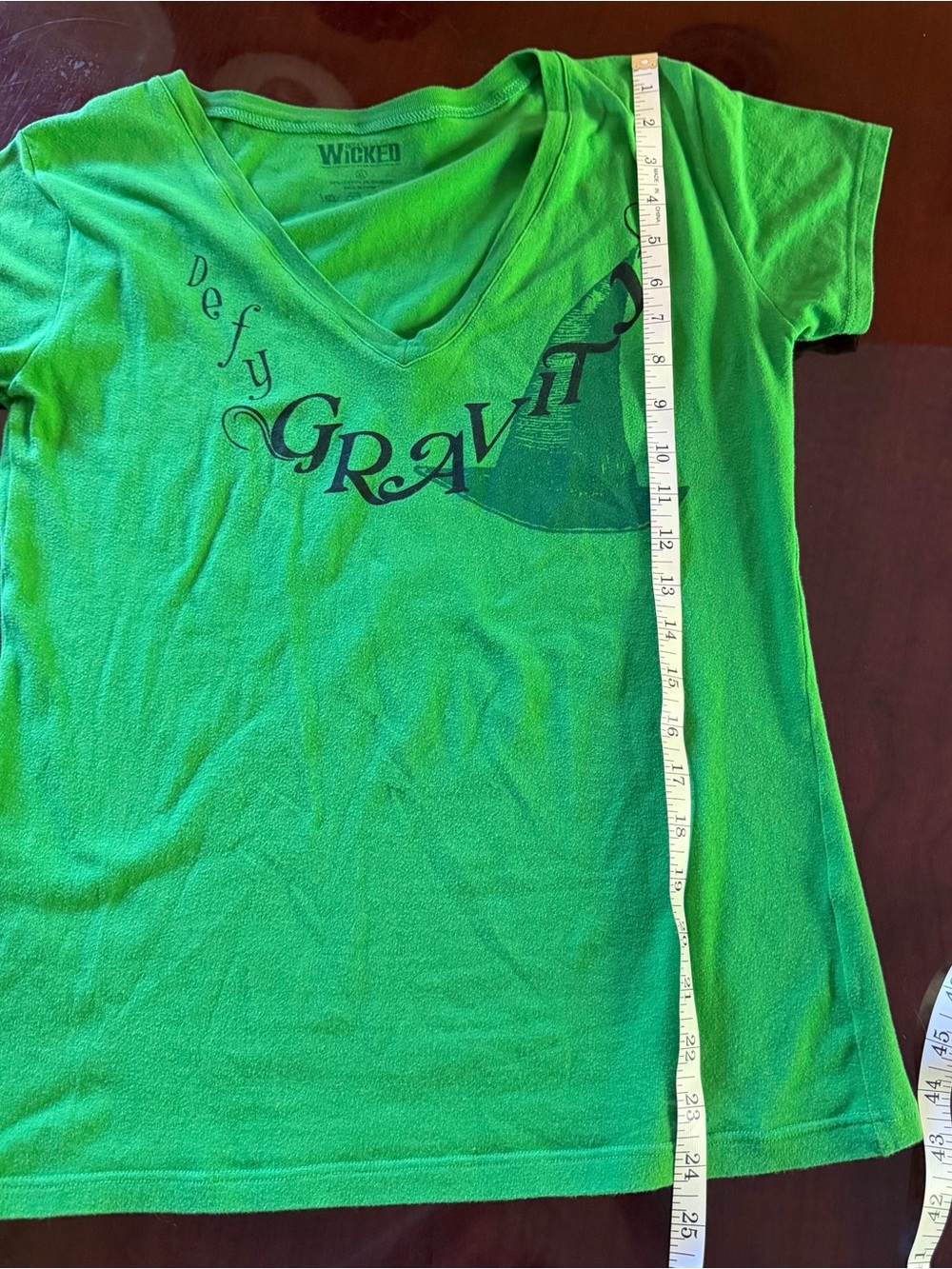 Wicked Women's Short Sleeve Green Tee size XL - Picture 3 of 7